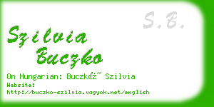 szilvia buczko business card